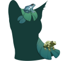 Teal Frog Friends