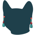 Teal Jute Earrings