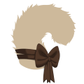 Brown Sweetheart Tail Ribbon