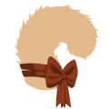 Orange Sweetheart Tail Ribbon