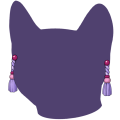 Purple Jute Earrings
