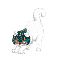 Teal Gilded Helm on a Ragdoll Kit