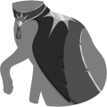 Grey Regal Phoenix Mantle