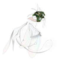 Green Gilded Helm on a Moontail Lacewing Kit