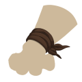 Brown Sweetheart Wrist Ribbon