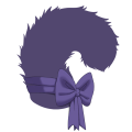 Purple Sweetheart Tail Ribbon