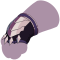 Purple Guard's Front Greaves