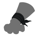 Black Sweetheart Wrist Ribbon