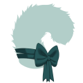 Teal Sweetheart Tail Ribbon