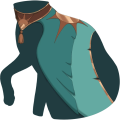 Teal Regal Phoenix Mantle