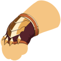Orange Guard's Front Greaves