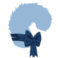 Blue Sweetheart Tail Ribbon