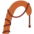 Red Jute Tail Tangle