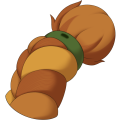 Orange Jute Braided Tail