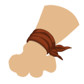 Orange Sweetheart Wrist Ribbon