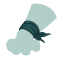 Teal Sweetheart Wrist Ribbon
