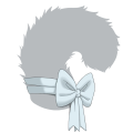 White Sweetheart Tail Ribbon