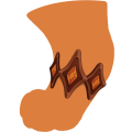 Orange Regal Anklets