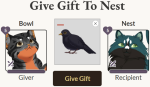 A gift with a minus sign (-)