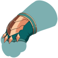 Teal Guard's Front Greaves